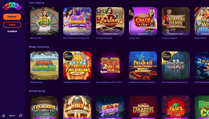 Play free spins on the best slots at Wheelz Casino 