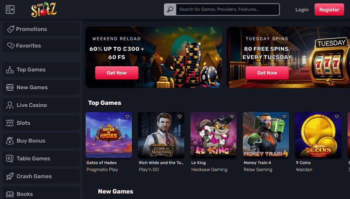 TheSlotz Casino Games and Promotions 