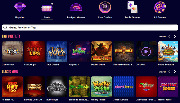 Speedz Games: slots, table games, live dealer, game shows 