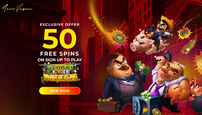 Play 50 Free Spins on Bankers Gone Bonkers at New Vegas Casino