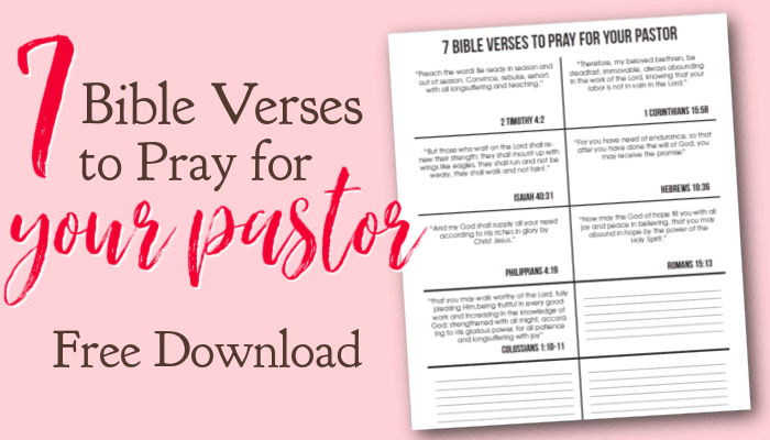 7 Bible Verses Pray for Your Pastor