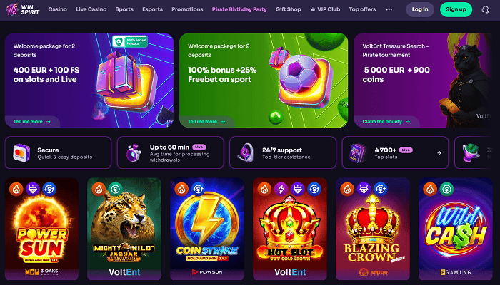 WinSpirit Online Casino and Sports Betting 