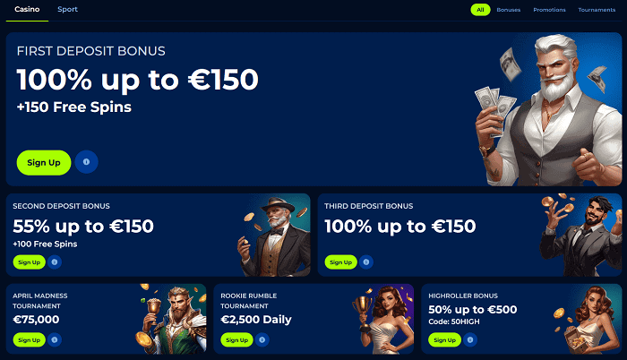 Billionairespin Welcome Bonus and Promotions 