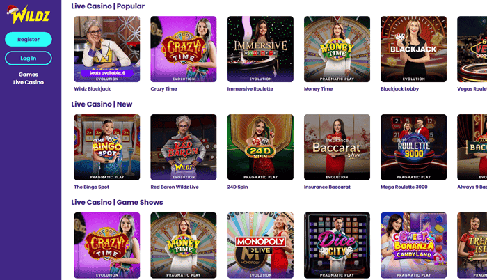 Wildz Live Casino and Sportsbook 