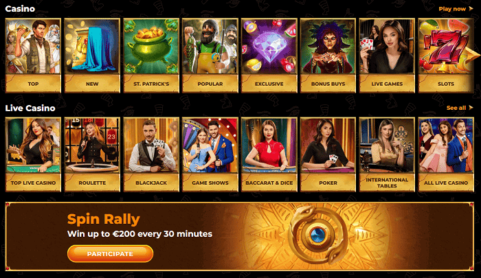 AmunRa Free Spin Rally 