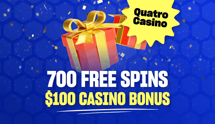 Get $100 free chip bonus at Quatro Casino 