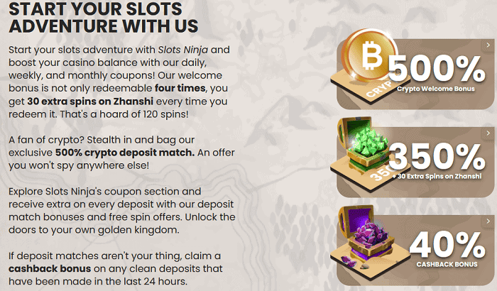 Slots Ninja USA Casino Bonus 