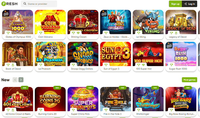 FRESH Casino Top Online Slots 