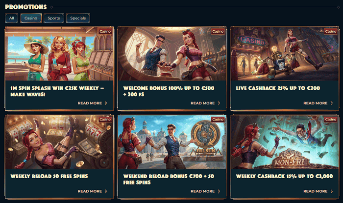 MonsterWin Bonuses and Promotions 