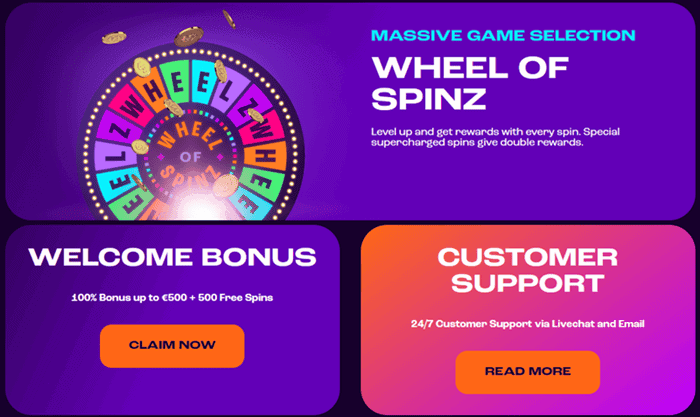 Wheelz Casino Wheel of Spinz Promotion 