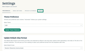 The MailGuard Settings tab, directing readers to the Data tab.
