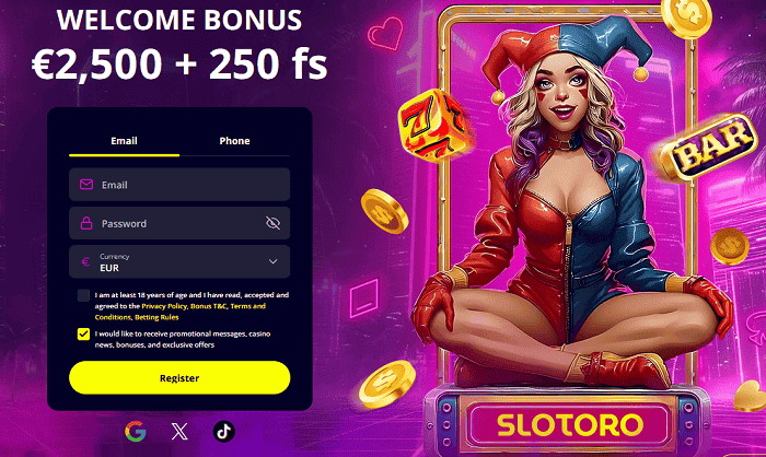 Slotoro Welcome Bonus 