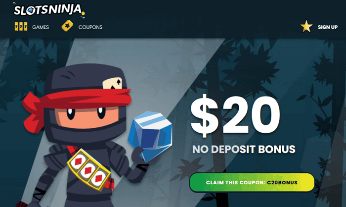 $20 Free Bonus on Registration at SlotsNinja 