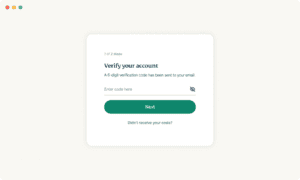 ExpressVPN account verification page asking for a 6-digit verification code.