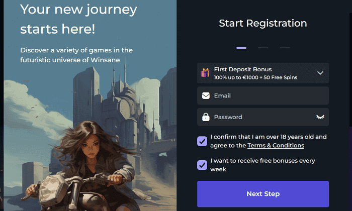 Sign Up and Play Now 