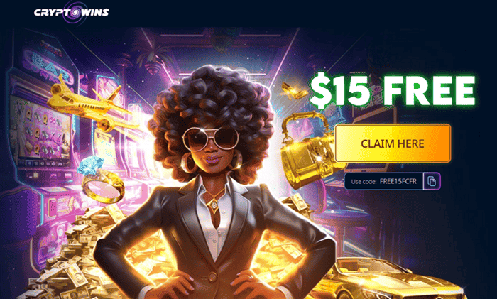 CryptoWins Promotional Code for $15 Free Chips 
