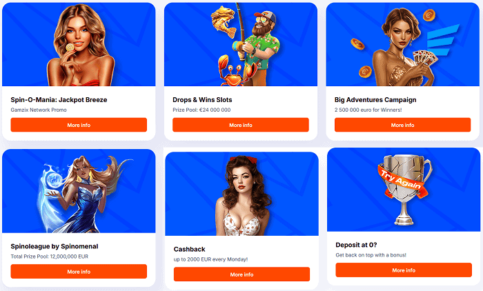 VulkanBet Promotions - reload bonus, gratis spins, free bets, tournaments, cashback, prize draws