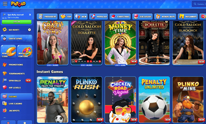 Pistolo Casino Games and Live Dealer