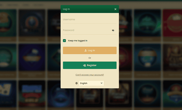 Blackjack Ballroom Register and Login 