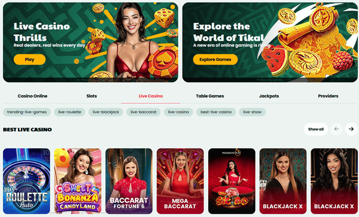 Play free spins on Tikal Casino Games 