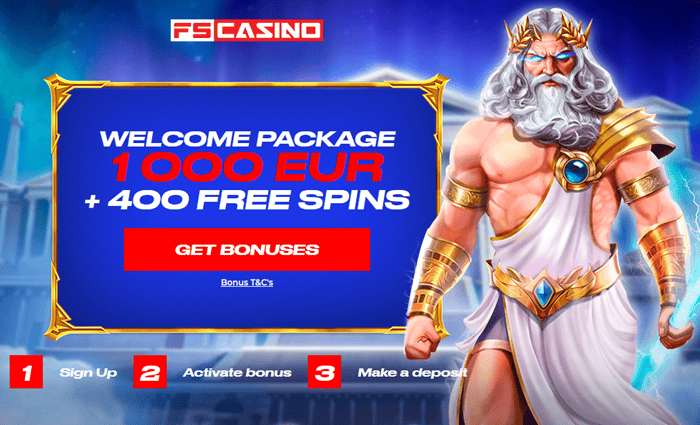 Join FS Casino for 400 free spins and 1000 EUR welcome bonus! 