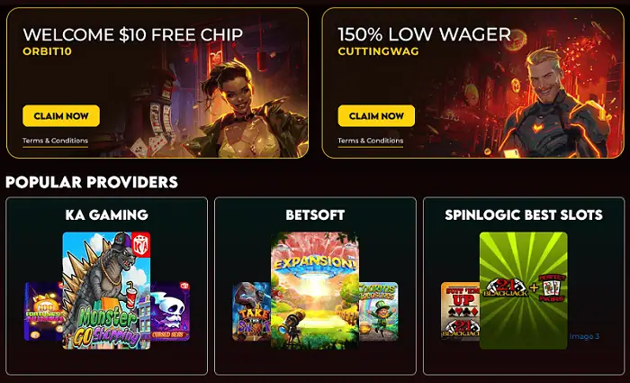 Orbit Spins Welcome Bonus 