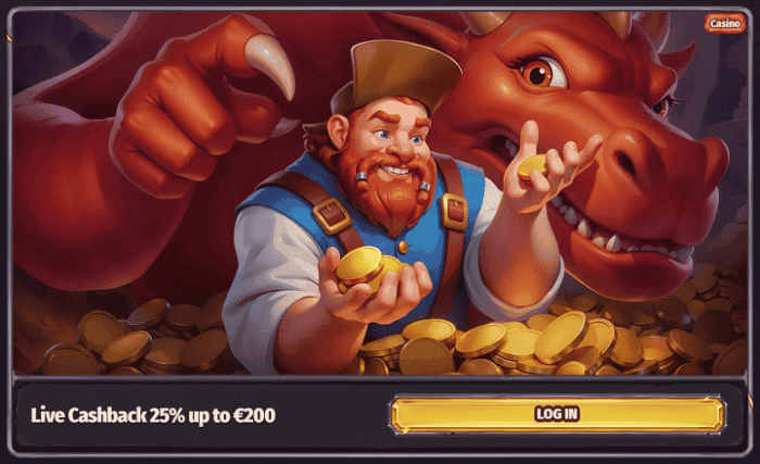 Dragonia Casino Live Cashback Visual