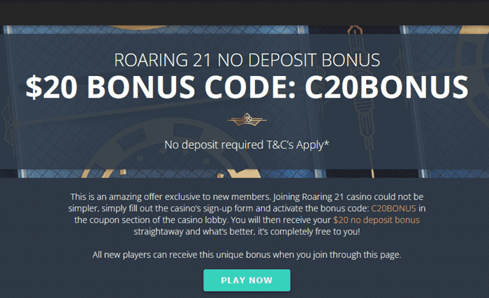 Roaring 21 Casino Voucher Code 
