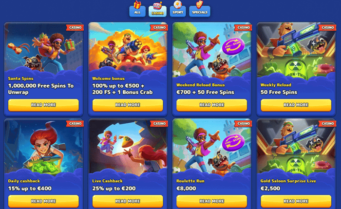 Pistolo Casino Promotions Übersicht