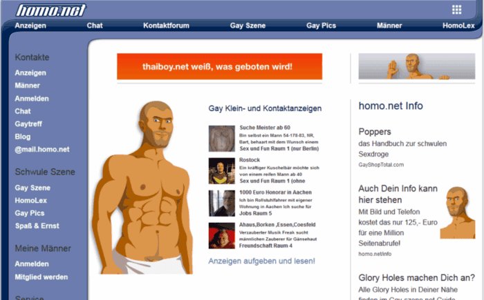 homo.net – Das kostenlose Gay Kontaktportal