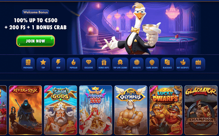 Welcome Bonus and Bonus Crab 