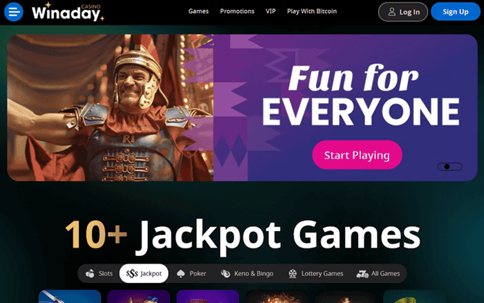 Winaday Games with Jackpots 