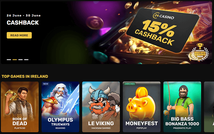 24Casino Cashback 