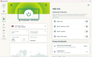 Connect button highlighted to apply changes in the ExpressVPN app