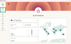 Speed Test tab selected in ExpressVPN app