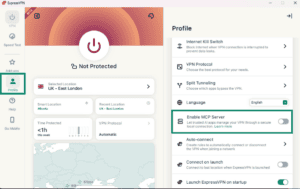 ExpressVPN Profile settings with Enable Mesh Server option enabled