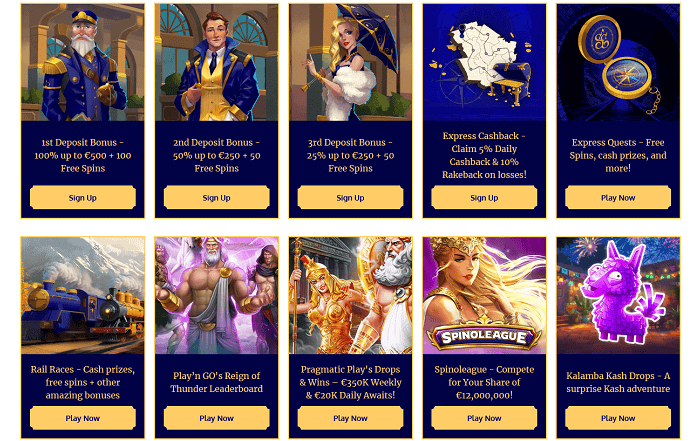 SlotExpress Casino promotions and no deposit bonuses 