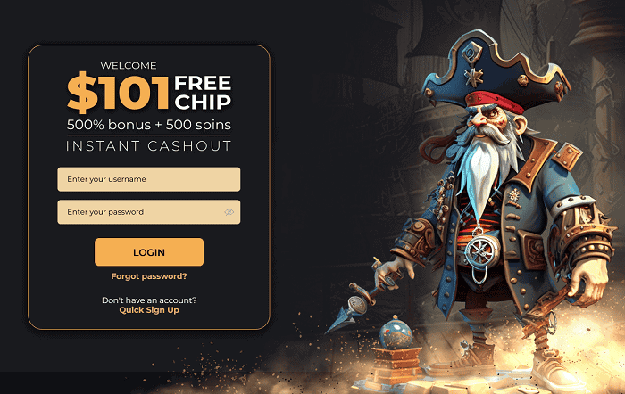 Pacific Spins Casino $101 frre chip code 