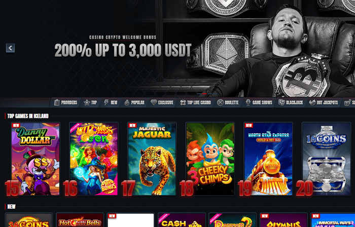 Glorion Casino 200% up to 3,000 USDT Crypto Welcome Bonus 