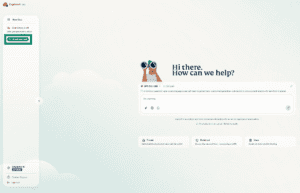A screenshot of the ExpressAI home page on a desktop browser. An arrow points to the Unlock Your Vault button in the top-left of the screen.