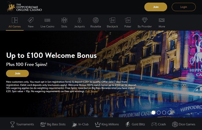 Hippodrome Online Bonus 
