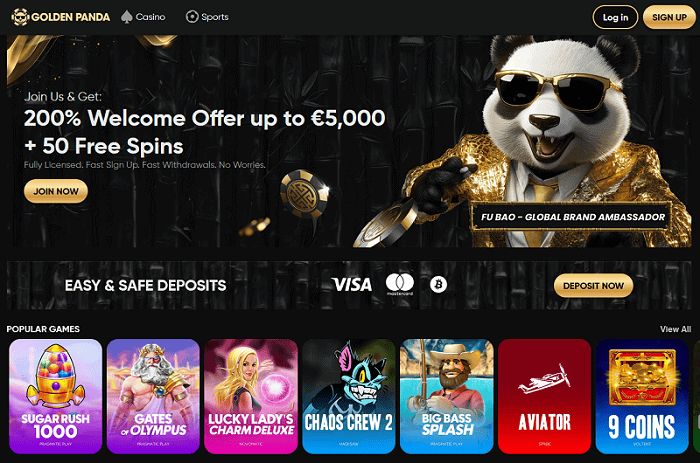 Get Your Welcome Bonus to Golden Panda Casino! 