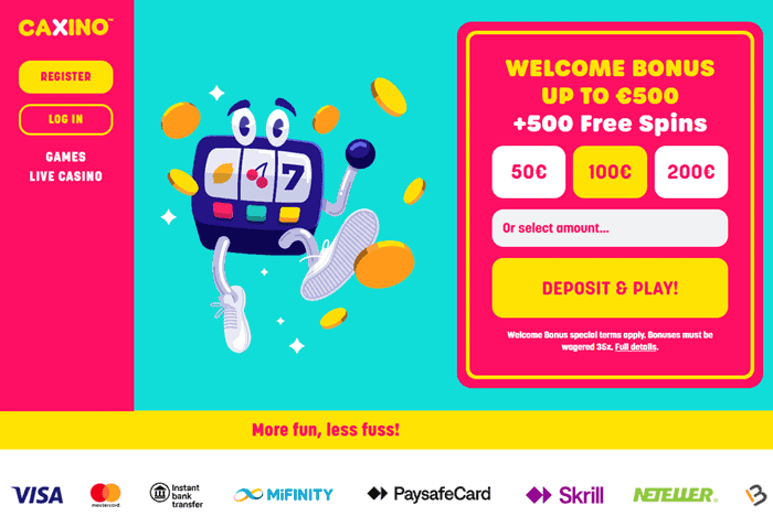 Caxino Malta Casino Welcome Bonus and Free Spins 