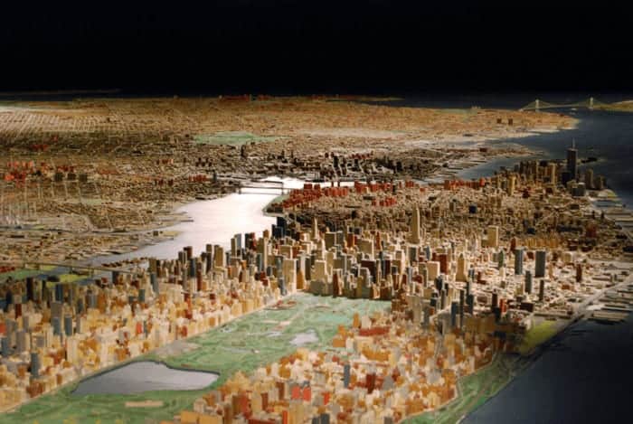 The scale model of nyc at the queens museum