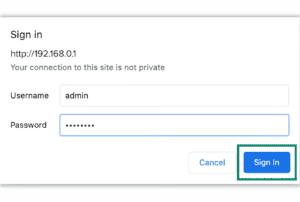 Sign in to the Netgear admin with your username and password.