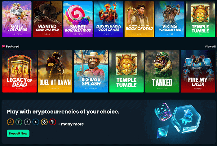 Mega Dice crypto games 