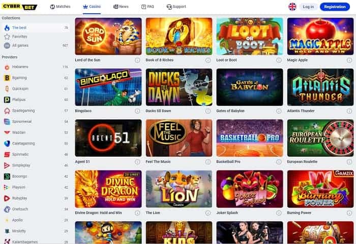 Cyber Casino free spins 