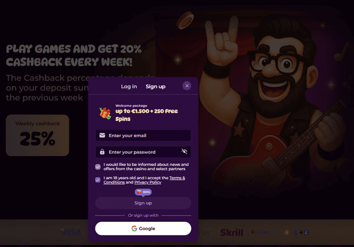Register and Play at Spinania Casino Online 