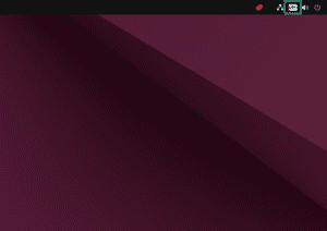Network icon highlighted in the Ubuntu top panel.