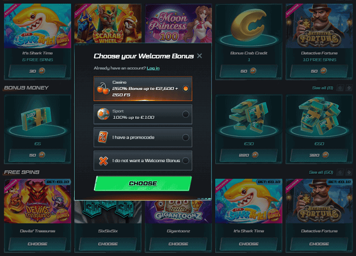 Claim Welcome Bonus on registration at Spinational Casino Online 